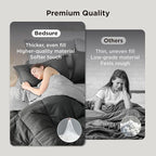 Bedsure Charcoal Grey King Comforter Set - 7 Pieces Reversible Bedding, King Size Bed Set for All Seasons, Bed in a Bag with Down Alternative Comforter, Sheets, Pillowcases & Shams