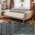 Hokway Stretch Couch Cushion Slipcovers Reversible Cushion Replacement Slipcovers Sofa Cushion Covers(Ivory, 2)
