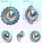 Rooster Wind Spinner for Yard and Garden,12in Wind Spinners Outdoor Rooster Gifts,Chicken Gifts for Women Mother Grandma Wife Men Father,Garden Decor Metal Hanging Yard Art Wind Sculpture