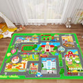 Kids Car Playmat, Kids Rug for Playroom Car Mat Town City Road Traffic Rugs, Play Mat for Floor, Extra Large Boys Kid Car Track Play Rug (Style SIX, 59X 39.4 INCH)