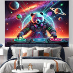 NYZE Astronaut Space Tapestry for Bedroom, Glow in the Dark Room Decor Wall Tapestries, Cool Galaxy Planet Wall Hanging, Wall Hanging for Men Guys Gamer Room Dorm Living Room 79x59 in