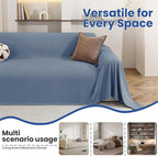 Pet Couch Cover for Dogs, 78"x102", Sofa Covers Washable Geometry, Loveseat Cover for 2 Cushion Sofa, Couch Covers for Sectional L-Shape, Non Slip Dog Furniture Protector, Blue
