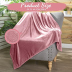 Tinideya 12 Pcs Flannel Fleece Throw Blanket Bulk 50 x 60 Inch Soft Fleece Blanket Warm Throw Blanket Coral Blankets for Couch Sofa Home Wedding Gifts Season (Light Pink)
