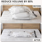 SUOCO 14 Combo Vacuum Storage Bags with Electric Pump, (4 Jumbo, 4 Large, 3 Medium, 3 Small) Travel Clothes Space Saver Bags, Compression Airtight Seal Bags for Clothing, Pillows, Comforters, Blankets