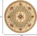 Rugs.com Chateau Collection Rug - 10 Ft Round Green Medium Pile Rug
