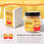 Positive Fries Jar – Funny Christmas Gifts for Tweens, Teens, Boys, Girls, Friends, Students, Emotional Support Fries,Daily Affirmation Jar, Office Desk Room Decor, Cute Stocking Stuffers
