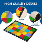 Booooom Jackson Classroom Rug Large Colorful Classroom Carpet with Non-Slip Backing, 9 x 12 ft Children's Classroom Seating Rug Elementary
