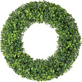 Wreaths, 20" Wreath, Boxwood Wreaths for Front Door, for Spring, Summer, Fall or Winter Wreath,Used for Farmhouse, Room Indoors,Outdoors, corridors, Offices. (Green)