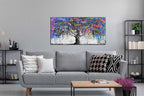 CIRABKY Tree Wall-Art For Bedroom - Abstract Art Wall Decor - Graffiti Wall Art For Living Room Large Size Colorful Pictures Poster Ready To Hang 40" x 20"