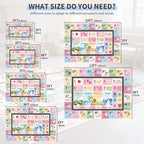 Kids ABC Rug for Playroom, Classroom Alphabet Area Carpet Playmat,Washable Toddler Mat for Baby Room,Play Room,Bedroom,Floor,Nursery (Pink,7'x10')