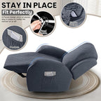 VANSOFY Oversized Recliner Chair Covers, 4-Pieces Stretch Recliner Cover Jacquard Soft Reclining Chair Slipcover Furniture Protector with Elastic Bottom for Lazy Boy Recliner(Gray)
