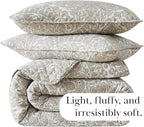 Southshore Fine Living, Inc. Ashanti Collection Oversized Queen Quilt Bedding Set, Prewash Fabric, Soft Coverlet 3-Piece with Two Matching Pillow Shams (98 in Wide x 98 in Long), Full/Queen, Bone
