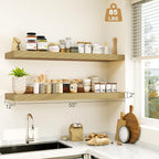 12" Deep Bathroom Floating Shelves for Wall Shelf Over Toilet Wall Mounted Farmhouse Long 55 inches Set of 1, Farmhouse Shelves with Invisible Brackets for Living Room, Kitchen, Bedroom,Oak