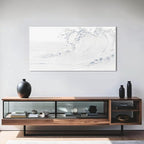 Canvas Wall Art Decor Modern Wall Art Pictures for Living Room White Blue Wave Wall Art Prints Wave Artwork for Walls Landscape Coastal Wall Art Decor Art Work for Home Office Room Wall Decor 20"x40"