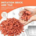 Knight Bricklayer Brick and Mortar Construction Set, Clay Mini Bricks & Cinder Blocks, DIY Mini House Kit, STEM Building Toy, Kids Brick Mortar Set, Reusable Blocks, Ages 8+, Birthday Gift