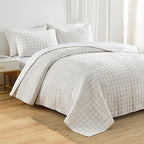 Secgo King Comforter Set for Bed - Velvet Quilts King Size, Black Bedspreads (98 * 106 Inch) with 2 Pillow Shams, Patchwork Reversible Lightweight Bedding