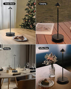 Cordless Led Table Desk Lamp 2 Pack, 7000mAh Battery Outdoor Table Light Waterproof for Restaurant Patio Camping Home Decor, USB-A Output, Brightness Memory, Dimmable