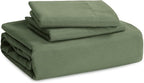 Bedsure Olive Green Oversized Queen Duvet Cover - 3 Pieces Prewashed Cotton-Like Polyester Extra Soft Bedding Set, Includes 1 Duvet Cover 98''x98'' with Zipper Closure & 2 Pillow Shams, No Comforter