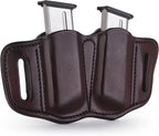 1791 Gunleather Mag Holster 2.1 - Double Mag Pouch for Single Stack Magazines, OWB Magazine Pouch for Belts