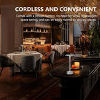 Rechargeable Cordless LED Table Lamps Touch Sensor Light, 3-Levels Portable Dimming Wireless Battery Operated Lamp，Nightstand Lamp/Night Light/Restaurant Table/Outdoor/Coffee/Bar (Silver)