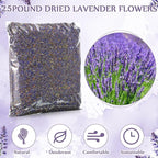 Treela 2.5 Pound Dried Lavender Bulk Dry Lavender Buds Fragrant Flower Petals for DIY Wedding Gift Crafts Home Fragrance Sachets