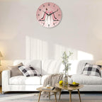 SPUNKER Clock for Bedroom,Pink High Heel Shoes Wall Clocks,Butterfly Battery Operated Wall Clock Silent Non-Ticking Decorative for Home Kitchen Bathroom Living Room Bedroom Office 10 Inch