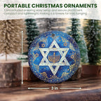 FLAGWIX Christmas Hanukkah Gifts for Men Women - Ceramic Christmas Ornaments 2025 for Tree - Hanukkah Decorations for Home, Spiritual Birthday Gifts for Mom Sister Friends, Jewish Gift Ideas