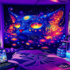 NYZE Astronaut Space Tapestry for Bedroom, Glow in the Dark Room Decor Wall Tapestries, Cool Galaxy Planet Wall Hanging, Wall Hanging for Men Guys Gamer Room Dorm Living Room 59in×51in
