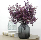 JAKY-Global Babys Breath Fabric Cloth Artificial Flowers 6 Bundle European Fake Silk Plants Decor Farmhouse Wedding Party Decoration Bouquets Real Touch DIY Home Garden (Autumn Purple-6pcs)