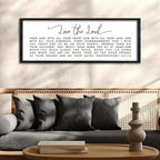 Surfapans Bible Verse Wall Decor Love The Lord Your God sign 32"×12" Christian Scripture Faith Deuteronomy 6:5-7,9 Religious Baptism Large Family Plaque Horizontal Wood Framed Hanging Art (Black)