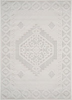 Modern Micro Loop Indoor Area Rugs for Living Room Bedroom Kitchen Geometric Trellis White 6x9 Luxury Durable Low and High Pile Non-Shedding Stain Resistant Soft Area Carpet 6 x 9
