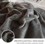 XeGe Plush Shaggy Duvet Cover Set, Luxury Ultra Soft Crystal Velvet Fluffy Bedding Sets 3 Pieces(1 Furry Faux Fur Comforter Cover + 2 Fuzzy Faux Fur Pillowcases), Zipper Closure(King, Dark Gray)