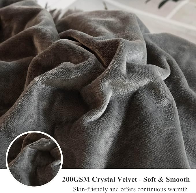 XeGe Plush Shaggy Duvet Cover Set, Luxury Ultra Soft Crystal Velvet Fluffy Bedding Sets 3 Pieces(1 Furry Faux Fur Comforter Cover + 2 Fuzzy Faux Fur Pillowcases), Zipper Closure(Queen, Dark Gray)