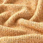 CozeCube Super Soft Fullfy Microfiber Reversible Knitted Blankets, Warm Cozy Fuzzy Plush Throw, Orange and White Melange Throw Blanket for Couch Bed Sofa, 50" x 60"