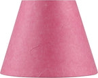 Aspen Creative 56043, Empire Uno Lamp Shade in Rose Red Parchment Wrinkled Paper, 5" Top x 9" Bottom x 7" Slant Height, Slip 33mm