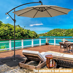 Tangkula 4Pcs 13L 220 lbs Cantilever Offset Patio Umbrella Base, Water & Sand Filled Heavy Duty Outdoor Umbrella Base, Square Umbrella Base Plate Set with Easy-Fill Spouts, Black
