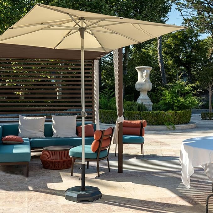Universal Granite Umbrella Stand Tube, Stone Umbrella Tube Base for Outside, Heavy Duty Marble Flag Pole Stake Holder, Table Umbrella Tube Bracket,DIY Metal Tube Umbrella Mount