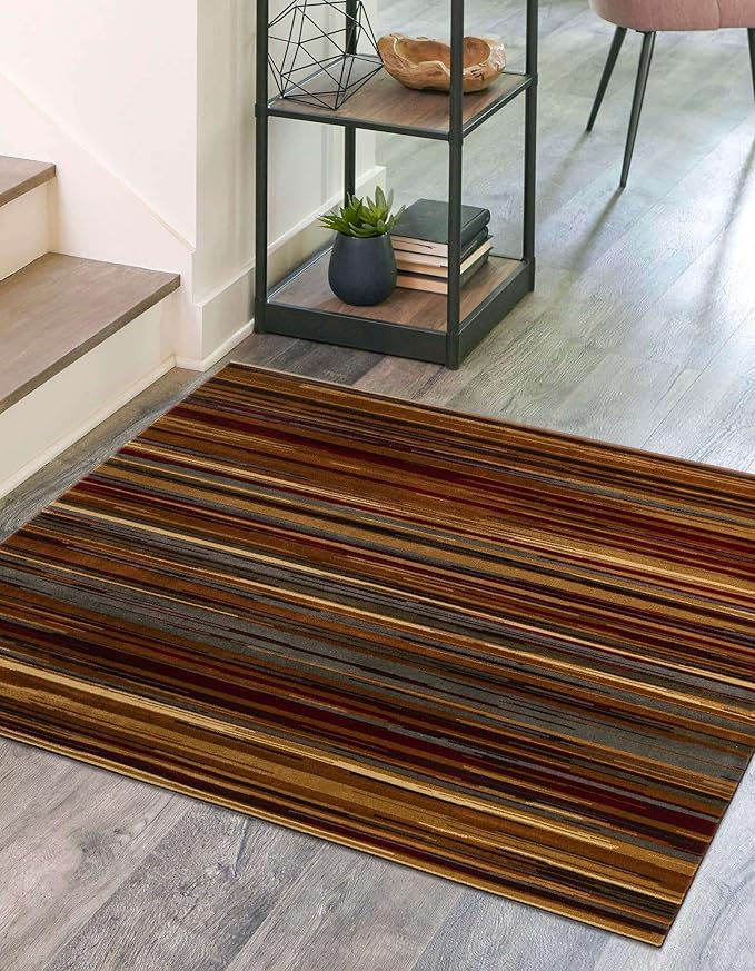 Unique Loom Barista Collection Area Rug - Icatu (10' Square, Beige/Brown)