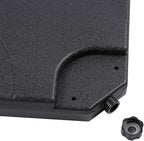 Sunnyglade 4PCS 176LB Square Shaped Water Or Sand Filled Umbrella Base Cantilever Offset Patio Market Umbrella Base Stand with U Locking (Black)