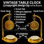Anniversary Table Clock Compass | Romantic Vintage Lovers Decor for Him Her | Wedding Anniversary 50th 40th 25th 20th 1st Gift Idea for Husband Wife Boyfriend Girlfriend (Eternal Love - NEO)