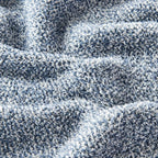 CozeCube Super Soft Fullfy Microfiber Reversible Knitted Blankets, Warm Cozy Fuzzy Plush Throw, Dusty Blue and White Melange Throw Blanket for Couch Bed Sofa, 60" x 80"