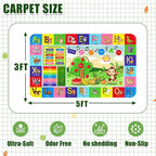 ABC Carpet, Kids Carpet 3x5 FT, Fun Area Rug for Kids Bedroom, ABC Alphabet Classroom Floor Mat, Kids Educational Rug for Room, Living Room, Nursery Room, Toddler Classroom Decor