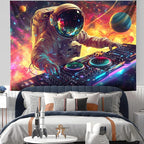 NYZE Blacklight Tapestry Music Wall Tapestry Space Art Colourful Design Tapestries for Hip Hop College Dorm Room Bedroom Wall Decor 59in×51in