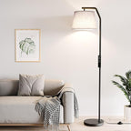 SUNMORY Floor Lamps for Living Room, Tall Standing Lamp with Romote Control & Stepless Dimmable Bulb, Modern Floor Lamp with Adjustable Lampshade, Arc Lamp for Bedroom Office