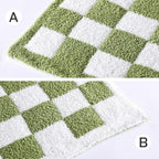 Panku Checkered Blanket, Ultra Soft Green Checkered Throw Blanket, Warm Fluffy Checkerboard Blanket for Couch and Sofa (50x60 Inches, Green)