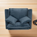 ERYE Living Room Accent Chair, Modern Corduroy Upholstered Chair Wider Seat Cushion Leisure Armchair W/2 Pillows and Removable Cover for Home Apartment,Bedroom,Office