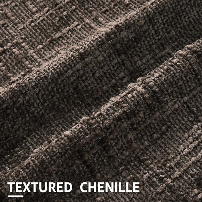 decorUhome Spring Dark Brown Chenille Throw Pillow Covers 16x16 Set of 2 Textured Soft Cozy Slubby Couch Pillow Covers Modern Farmhouse Boho Decorative Pillow Cases for Bed Sofa Living Room