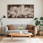 Boho Wall Art in Modern Brown, Minimalist Canvas Artwork for Living Room,Framed Large Wall Art for Bedroom Wall Decor - Textured Decorative Neutral Wall Pictures 20×40IN