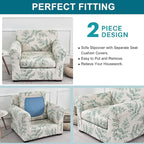 KRFOONN 2 Piece Chair Covers Printed Sofa Covers Couch Covers Washable Armchair Sofa Couch Slipcover Furniture Protector with Elastic Bottom for Living Room (Armchair, 30), Small