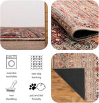 Keen Home Design 10x14 Rug - Machine Washable Area Rug with Non-Slip Backing, Ideal for Living Room, Dining Room, Bedroom - Vintage, Easy Clean, Durable, Low Pile Rug - (9'7" x 14')